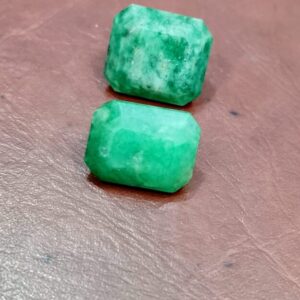 Pair of Natural Swat Emeralds