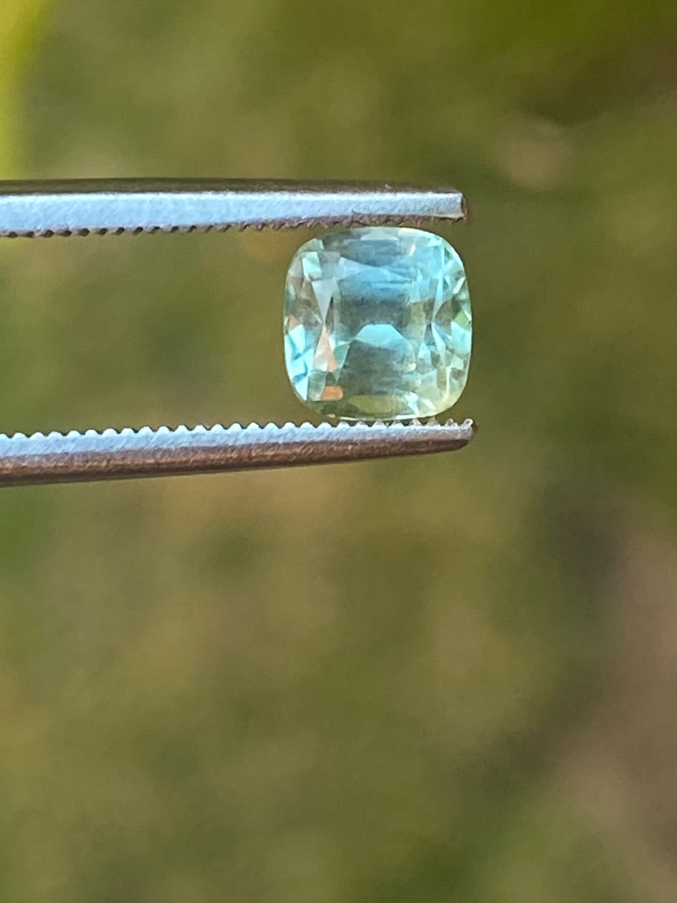 1.75ct Natural Mint Green Tourmaline Cushion Pair 2pc Lot Afghanistan Eye Clean - Image 3
