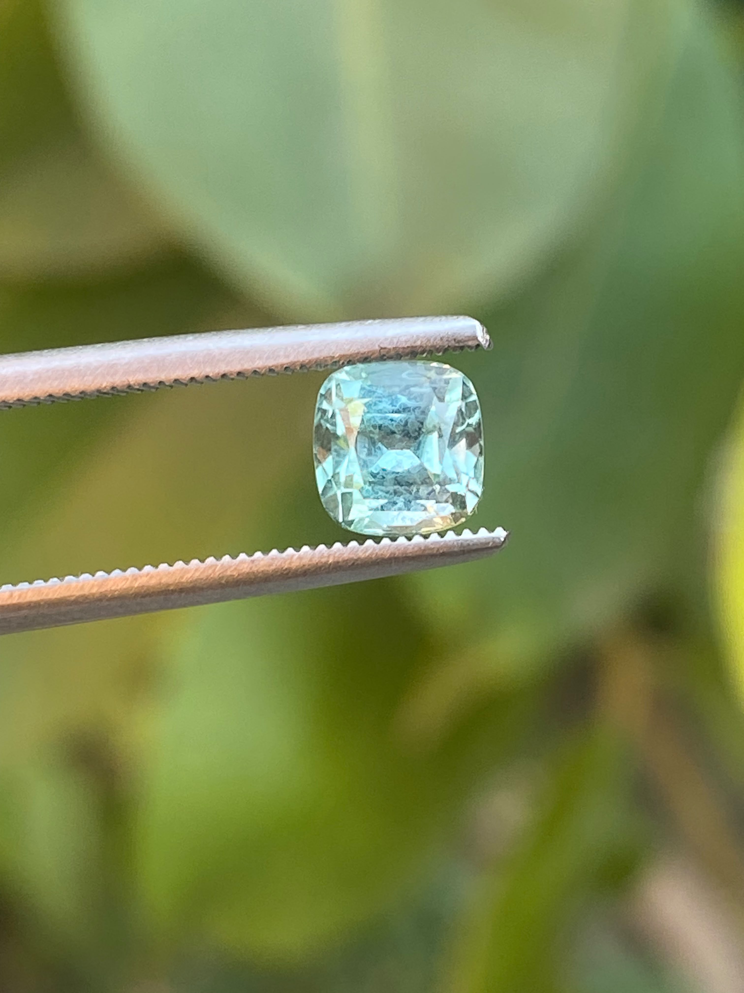 1.75ct Natural Mint Green Tourmaline Cushion Pair 2pc Lot Afghanistan Eye Clean - Image 5
