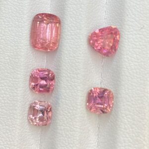 🔥 NEW ARRIVAL: 5.50ct Natural Pinkish-Red Afghanistan Tourmaline Matched Layout (5 Pieces)🔥