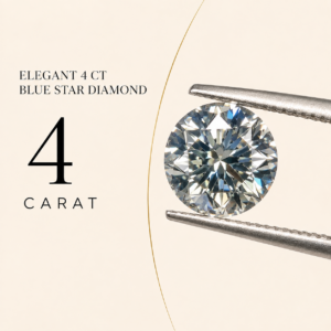 Elegant 4 Ct Blue Star Diamond