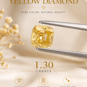 Natural Fancy Yellow Diamond – 1.30 Carats